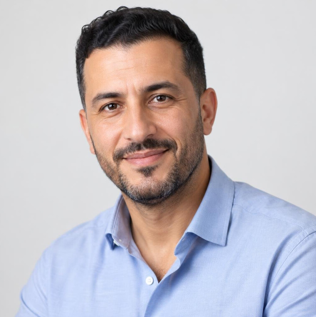 Portrait of a North African Belgian man facilitator